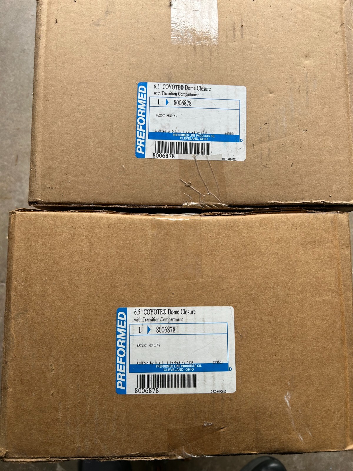 6.5″ coyote dome closure fiber cases