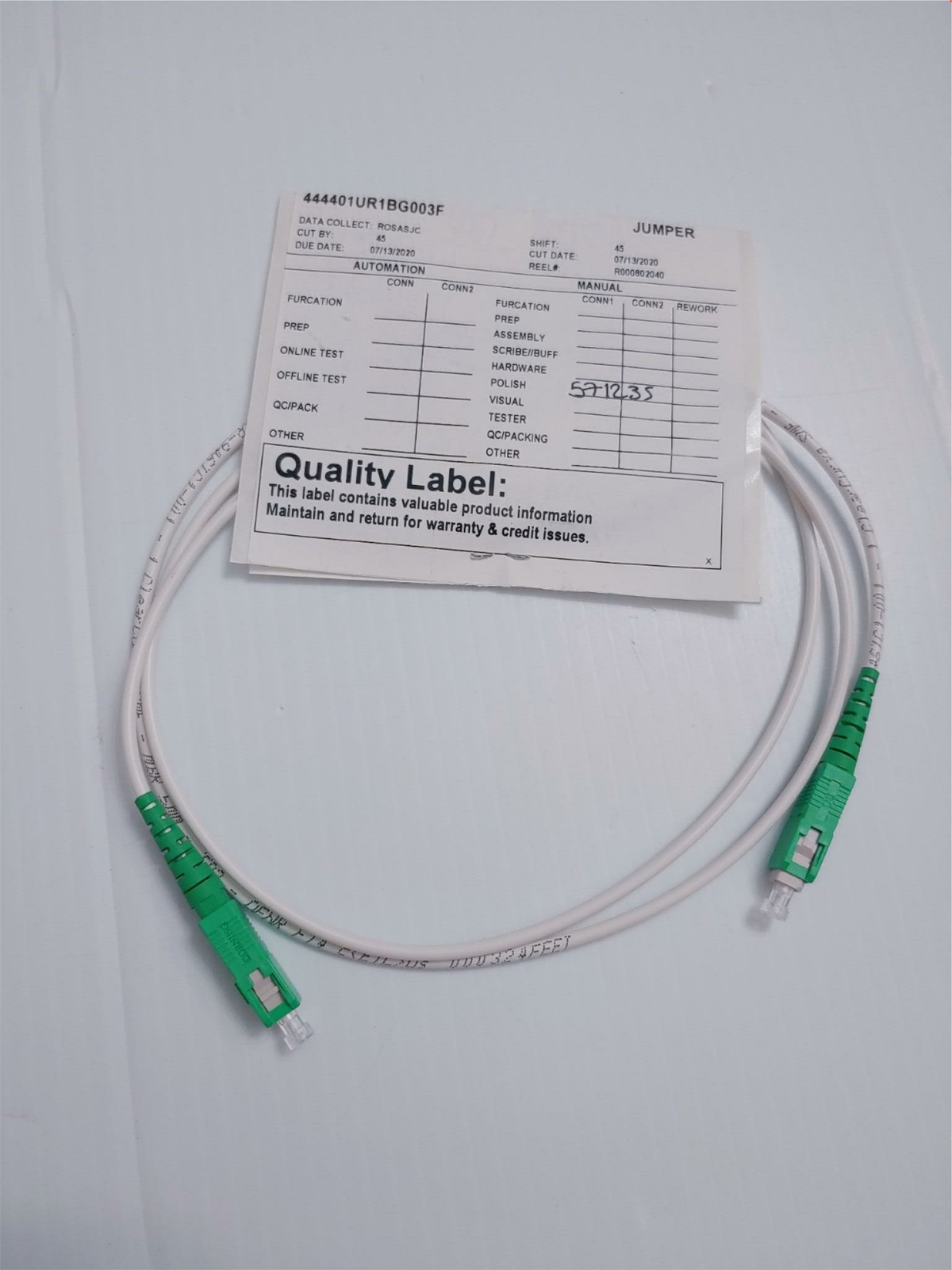3FT Fiber optic patchcord Jumper SC/APC to SC/APC SINGLE MODE 2.9mm corning 1M