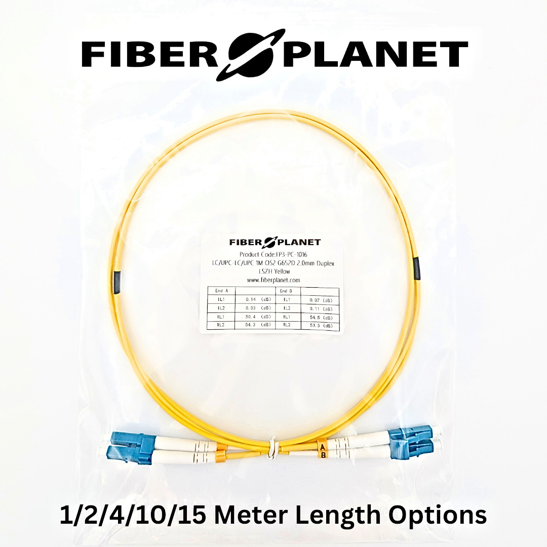 1-15m LC UPC to LC UPC Duplex Single-Mode OS2 Fiber Optic optical Patch Cable