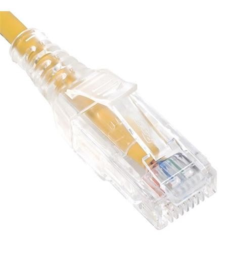 Icc ICC-ICPCSH07YL Patch Cord, Cat 6 Slim Clear Sr 7ft Yl (iccicpcsh07yl)