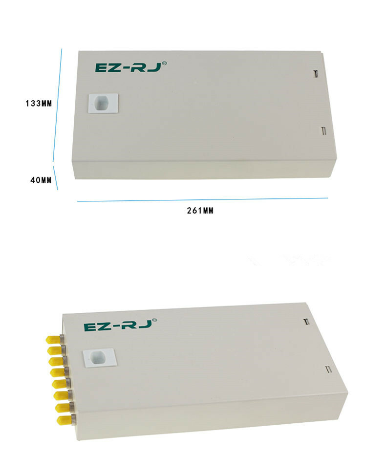 8-port ST fiber optic terminal box thickened 1.0MM full flange + pigtail box