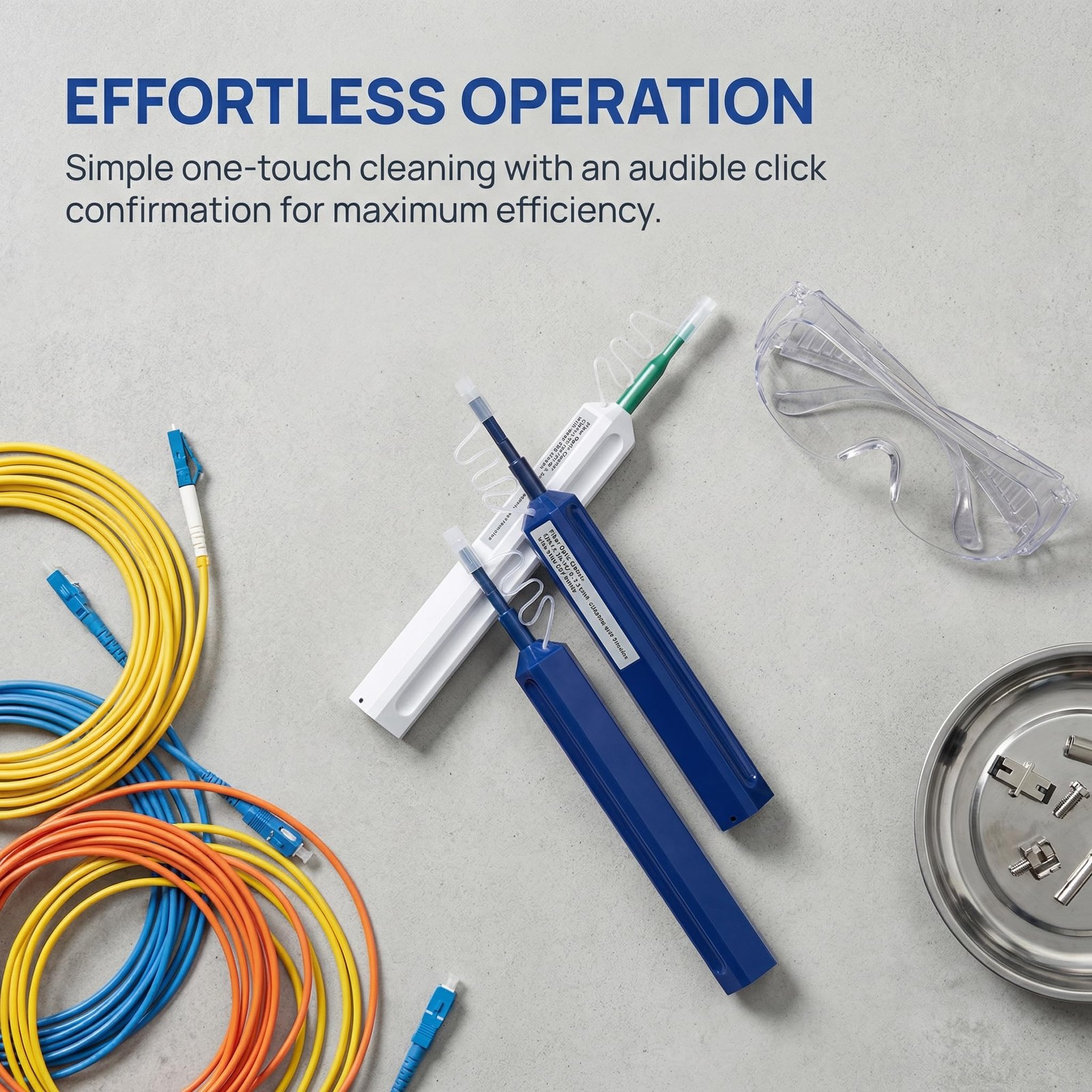 IRAFYXON Fiber Optic One-Click Cleaner Pen, Push-Type Connector End Face Clea…