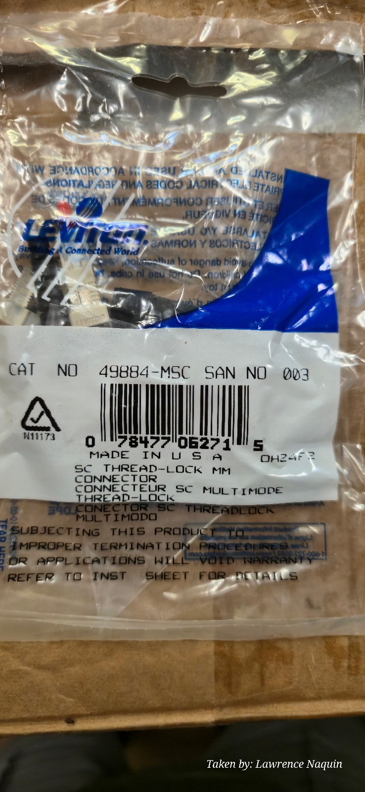 LOT of Assorted Fiber Whips – PatchCords – Thread Lock SC Connectors