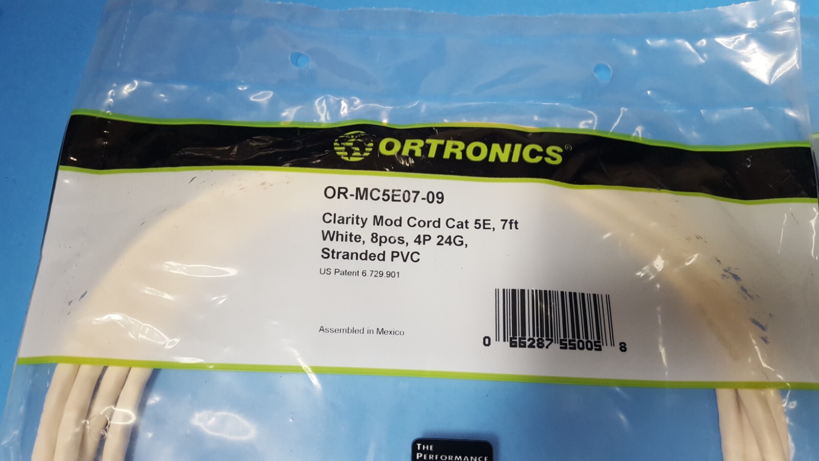 (2 PCs) PATCH CORD CAT5E , OR-MC5E07-09 , ORTRONICS , 7 FT , CLARITY MOD