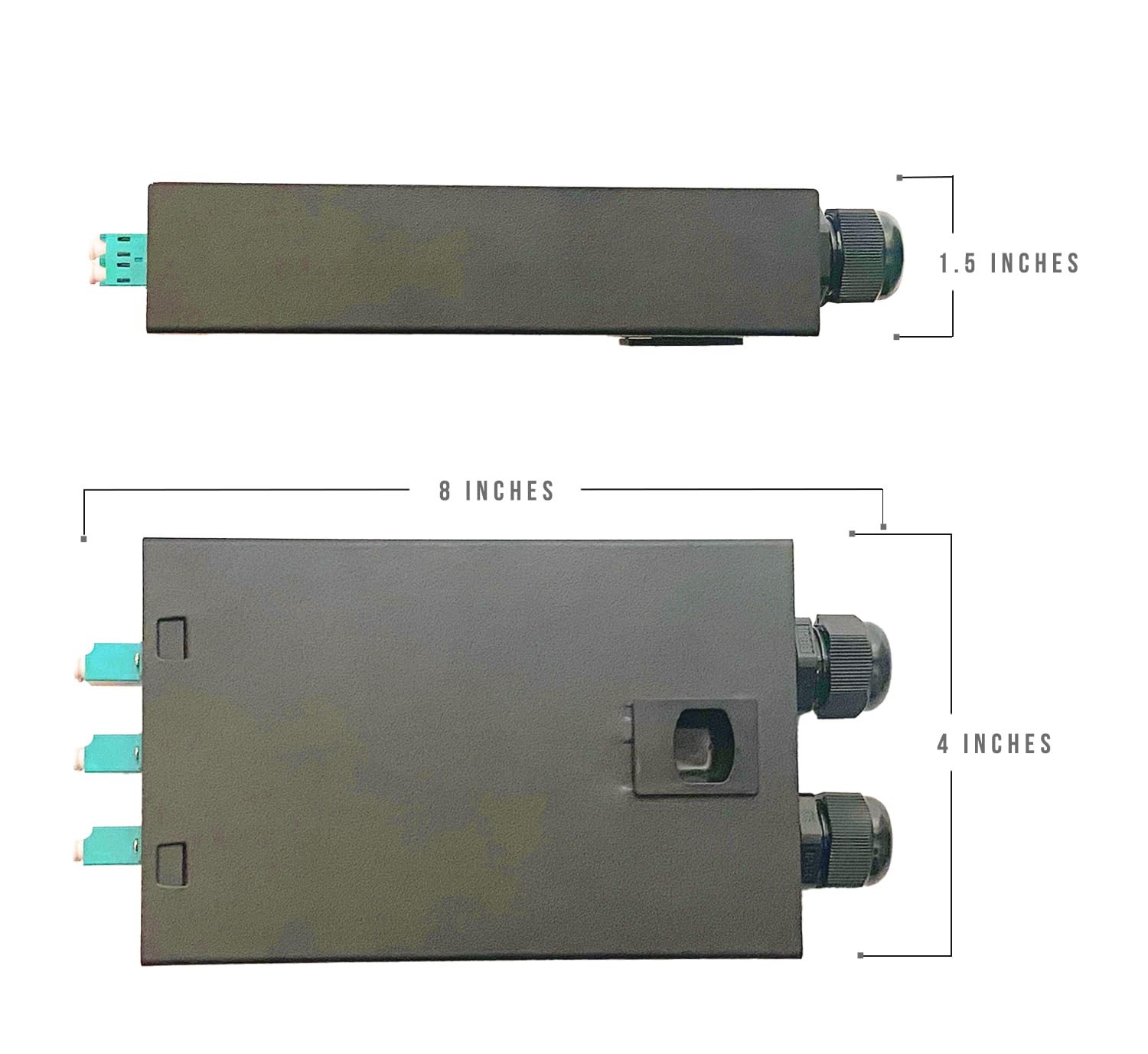 Fiber Optic Wall Mount Box with LC Couplers Single Mode & Multimode Fiber Optic