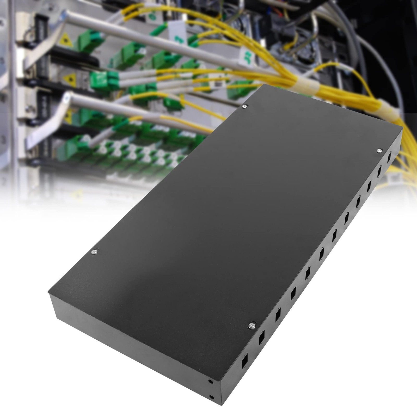 4-12 Port Fiber Optic Wall Mount Enclosure Box SC LC Distribution Panel Black