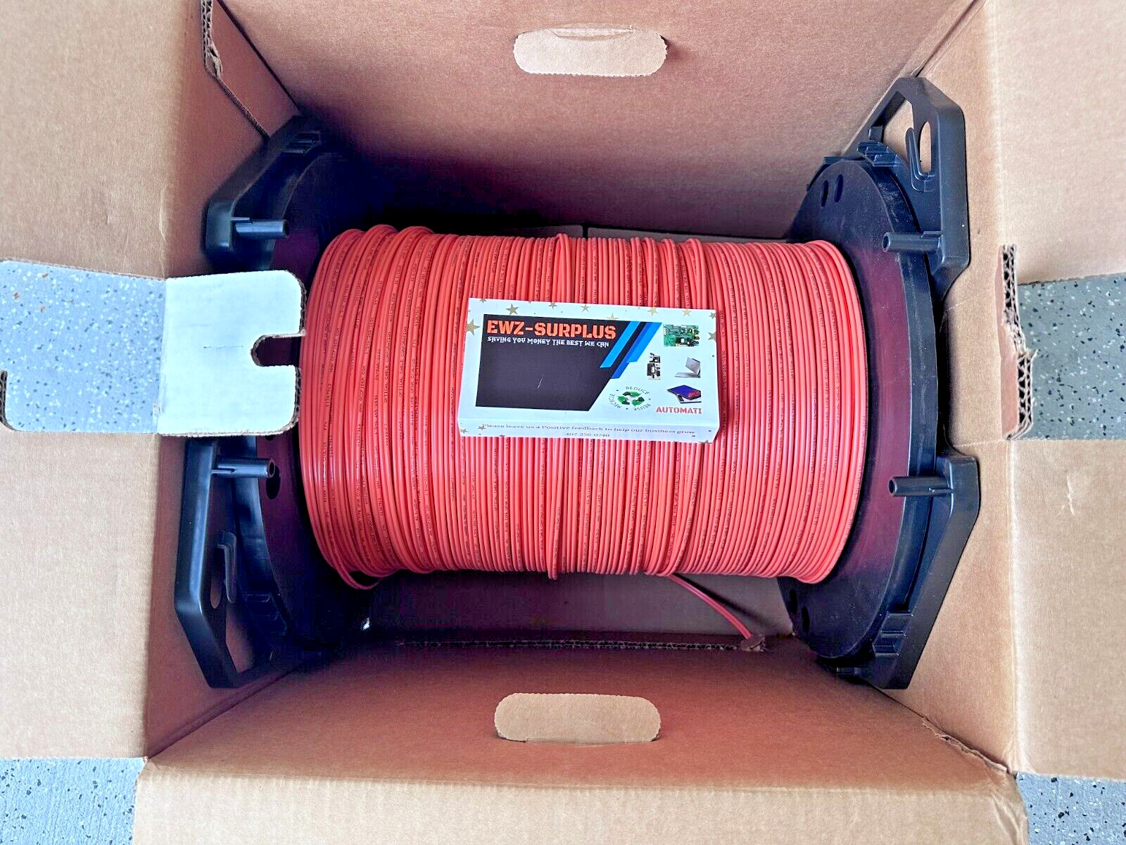 NEW 1000 FT LASER ULTRA FOX OM1 2 STRAND FIBER OPTIC CABLE 62.5/125 MULTIMODE