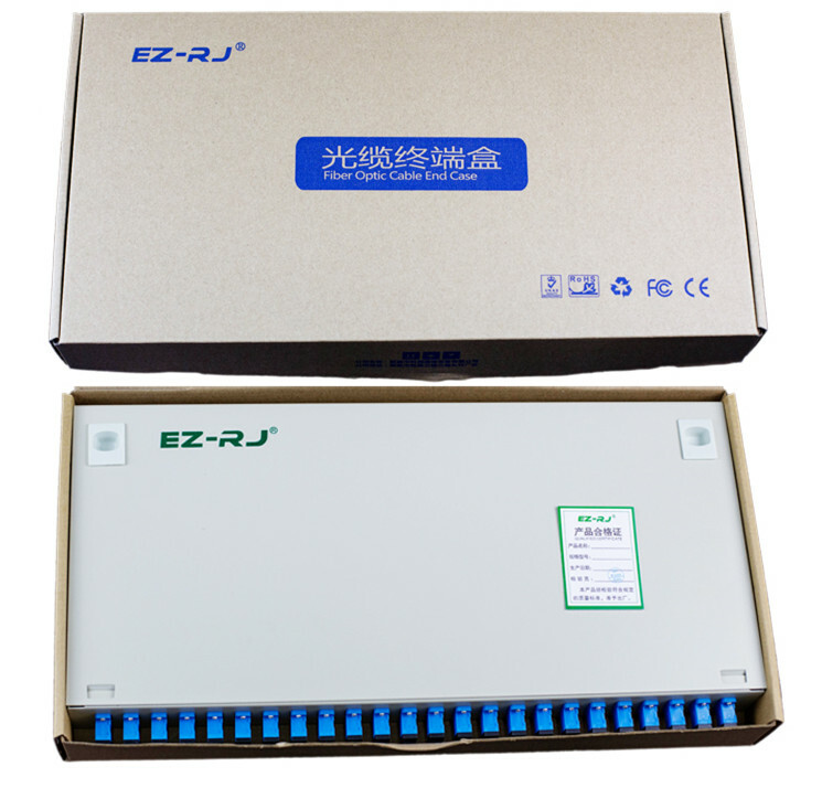 24-port SC rack-mounted fiber optic terminal box flange+pigtail Thicken 1.0MM