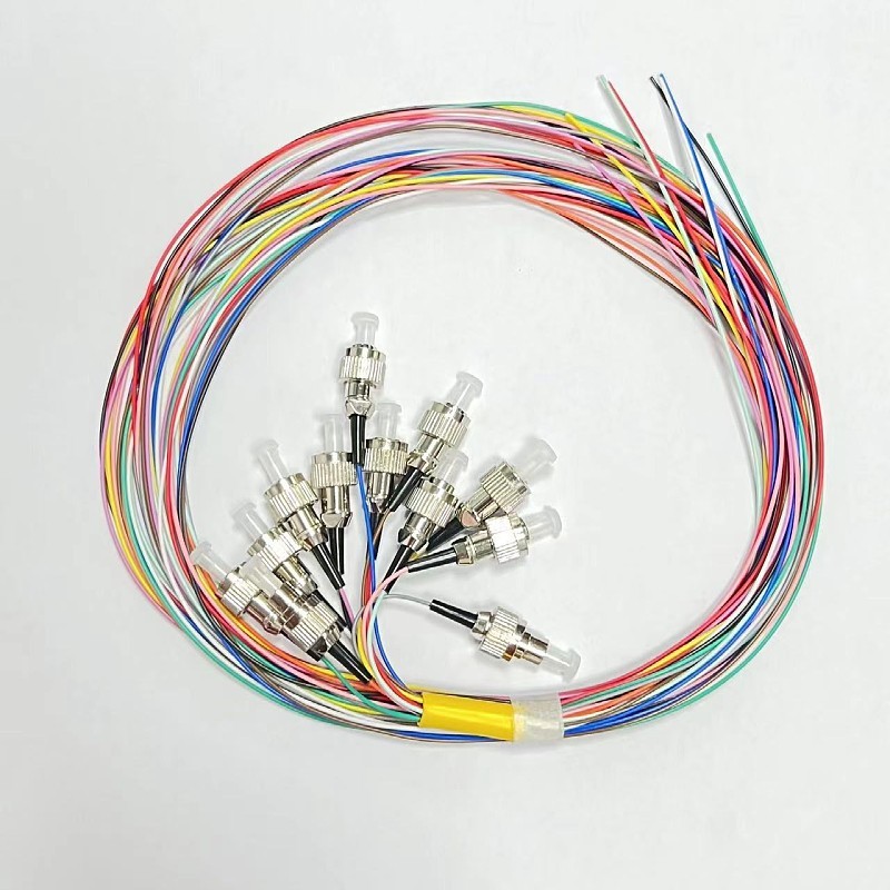 1M 12F SC LC FC ST UPC SingleMode Bunch Fiber Optic Pigtail for FTTH Data Center