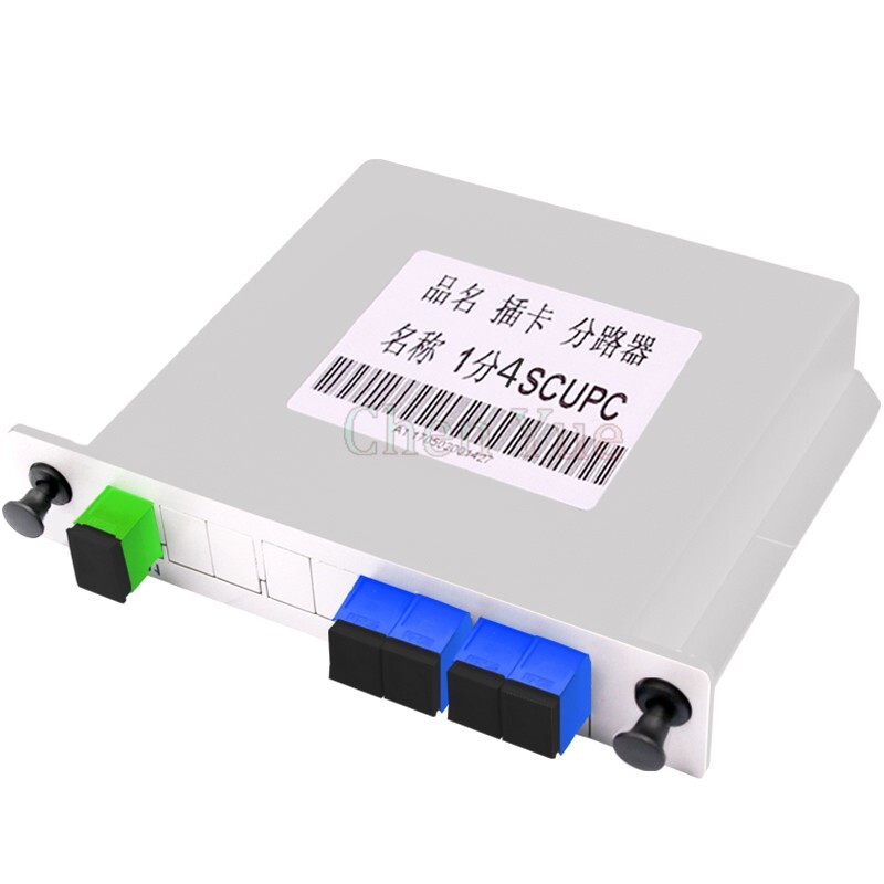 1X4 SC Optical Fiber Splitter Cassette Box Single Mode PLC Fiber Optic Splitter