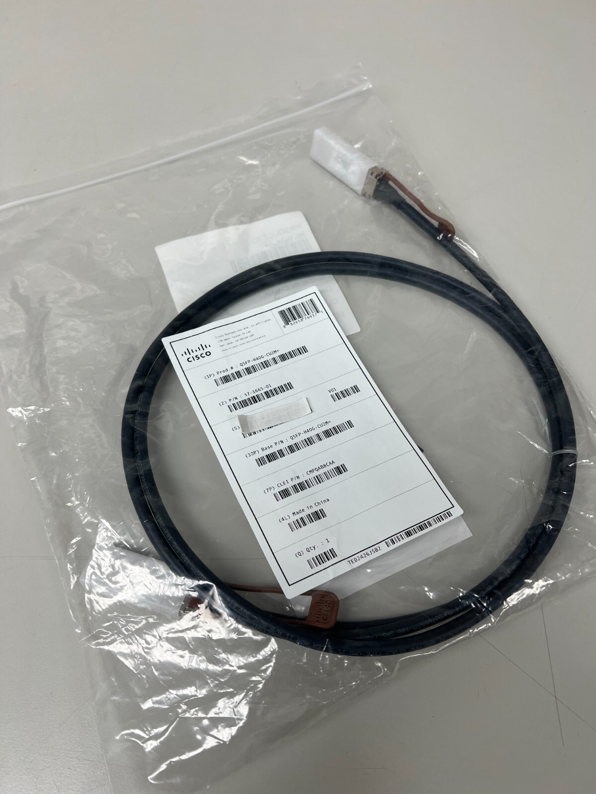 Cisco QSFP-H40G-CU2M 10GBASE ACTIVE OPTICAL SFP New Genuine Sealed