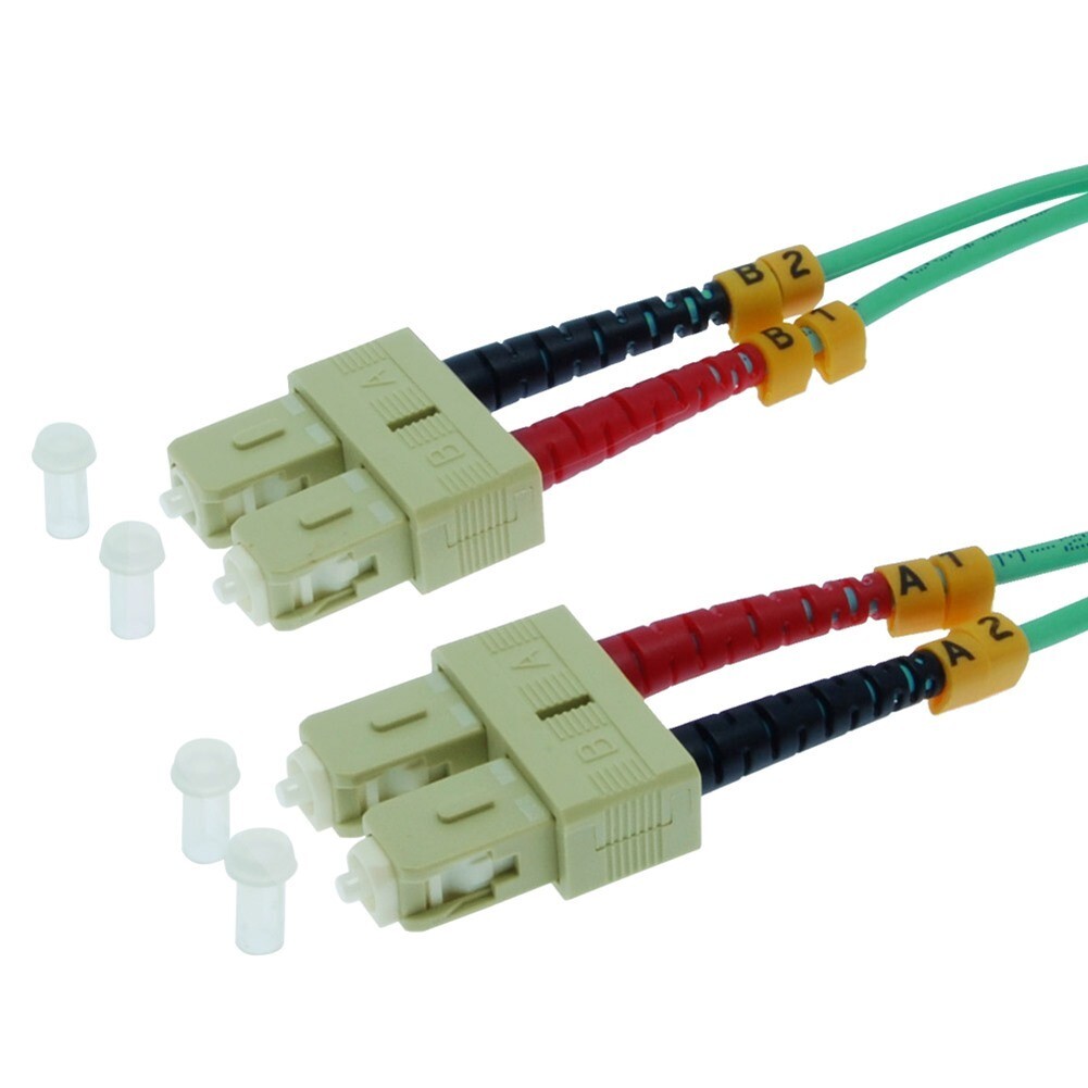 3m SC-SC 10Gb OM3 Duplex Multimode 50/125 Fiber Optical Network Cable Cord Aqua