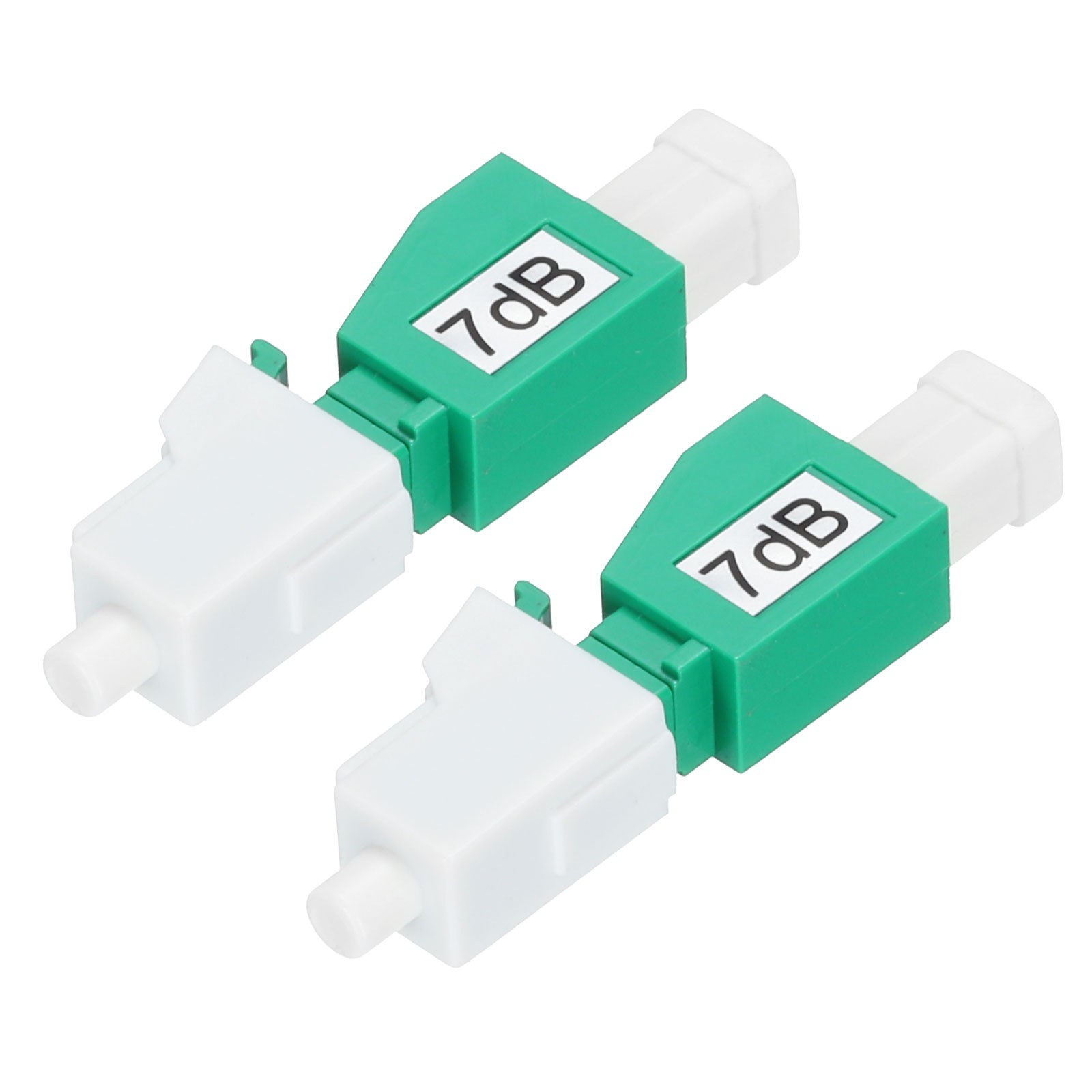 2PCS Fiber Attenuator 7dB LC/APC, Single Mode Fixed Male to Female Attenuator