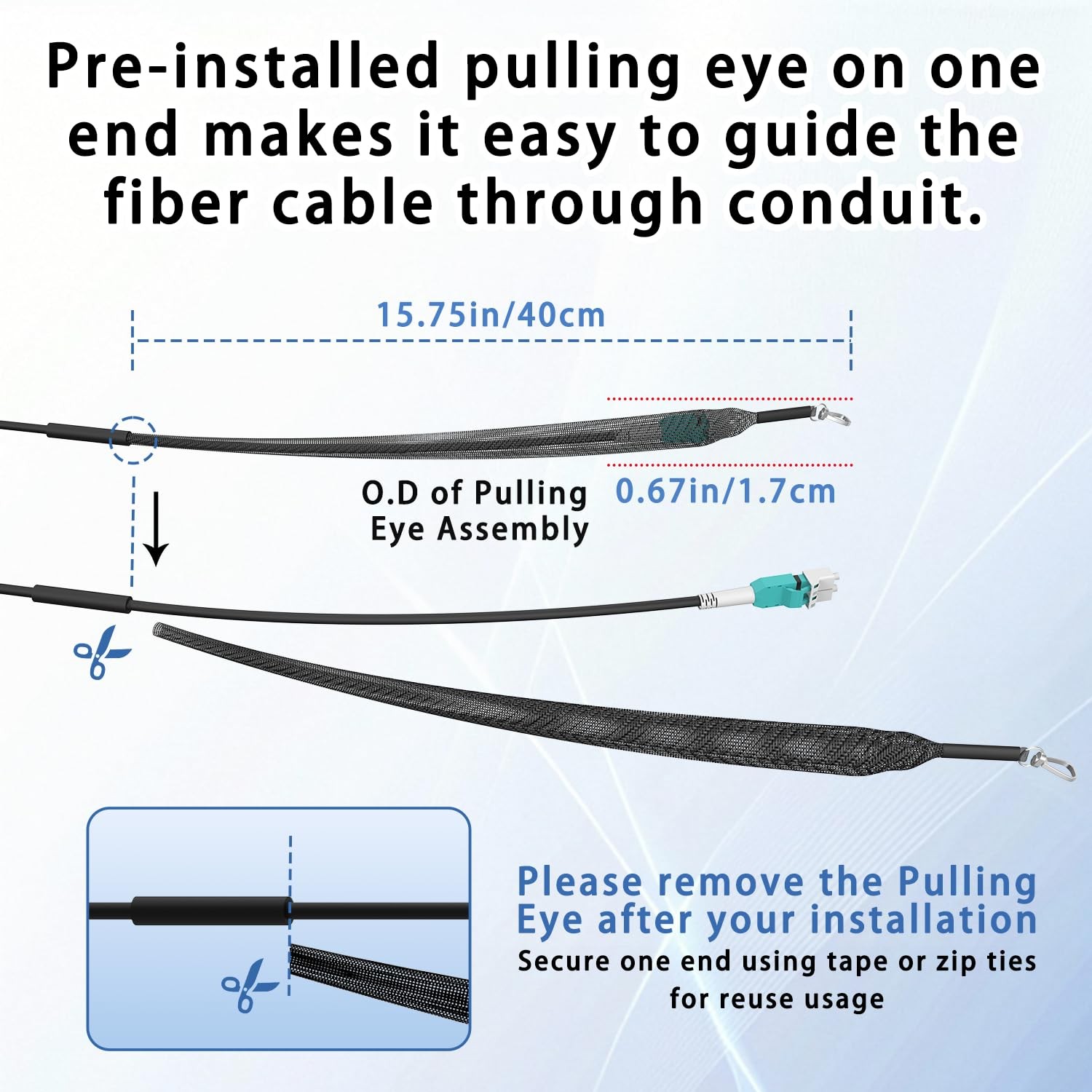 30M/98FT OM3/OM4 LC to LC Outdoor Armored Fiber Optic Patch Cable, Multimode …