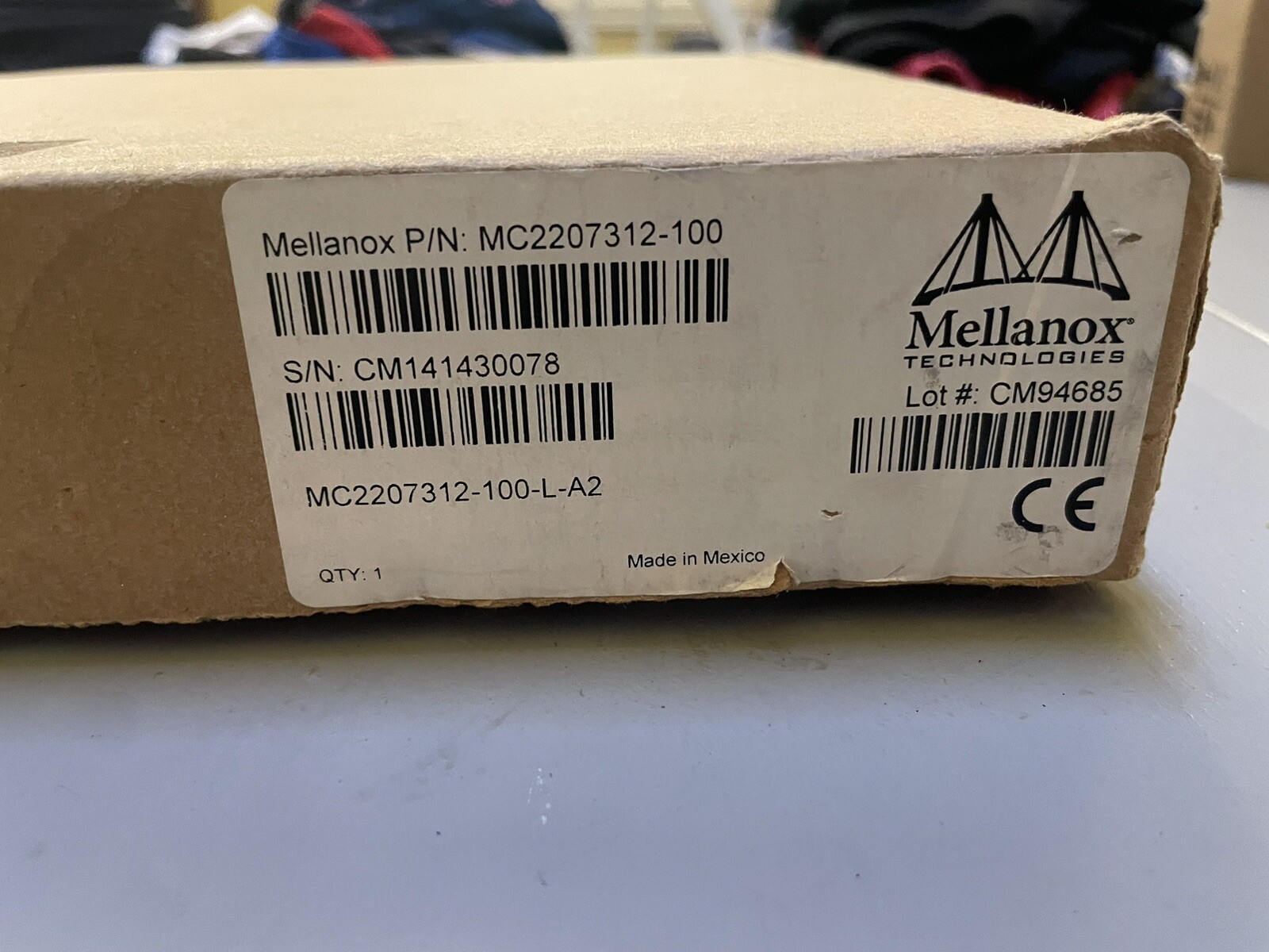 Mellanox MC2207312-100 56GB/s 100m Fiber Optic Network Cable – New in Box