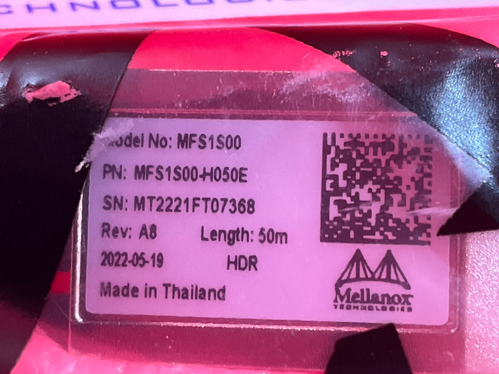 Mellanox LinkX 200 Gigabit QSFP56 to QSFP56 Cable 50 meters MFS1S00-H050E NEW✅❤️