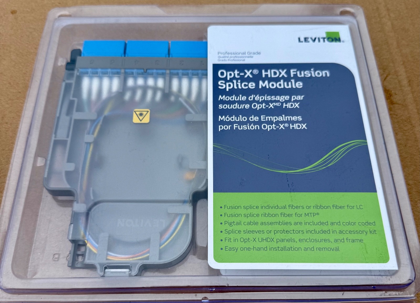 Leviton Opt-X HDX Fusion Splice Module (SM OS2 LC, 12 Strand )