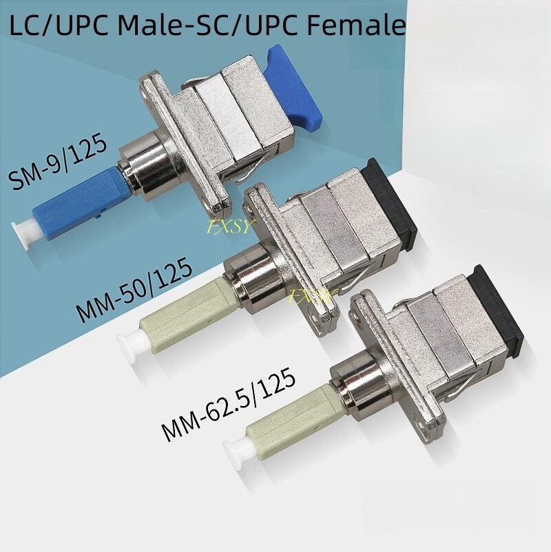 LC/UPC Male to SC/UPC Female SM MM Hybrid Fiber Optical Adapter Optic Converter