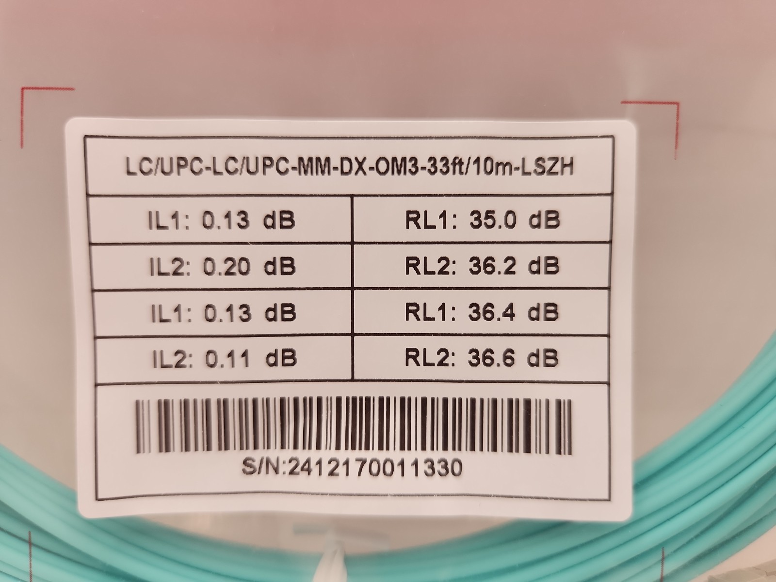 Rambo Cables OM3 Fiber LC to LC Fiber Patch Cable (30ft) Options 7″-500′ 10-Pk