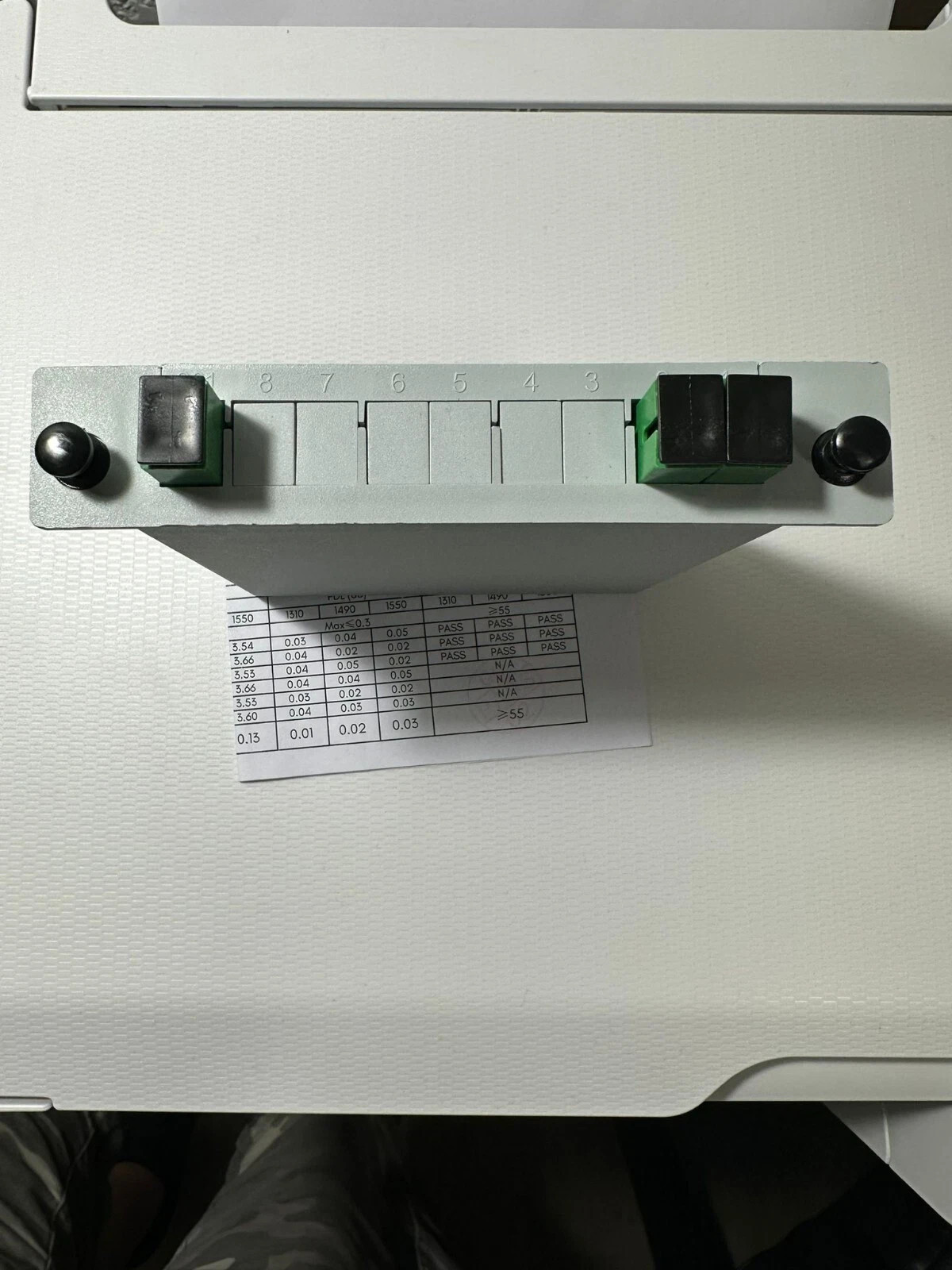 10 SPLITTER SC APC 1X2 CASSETTE FIBER OPTICAL BOX SINGLEMODE