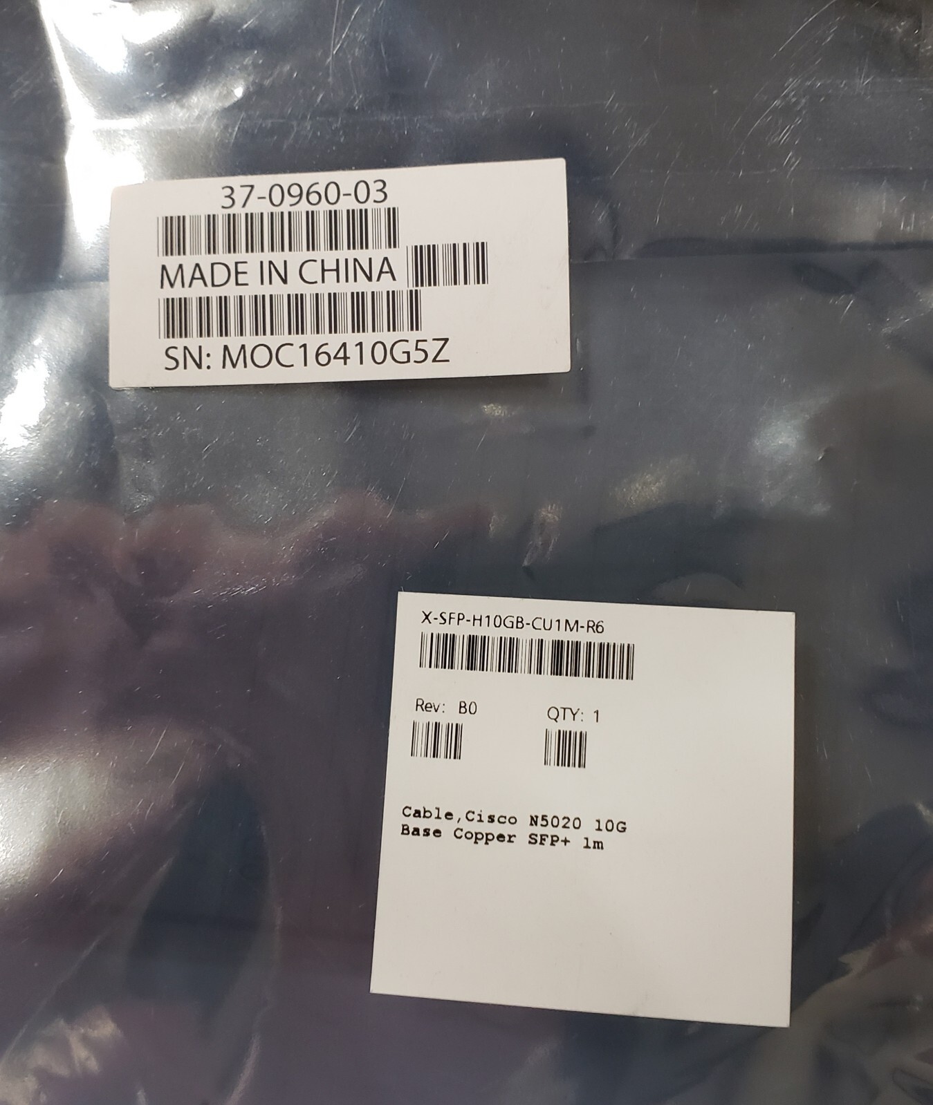 NEW SEALED Cisco SFP-H10GB-CU1M Twinax Copper Cable 37-0960-03 *FREE USA SHIP!*