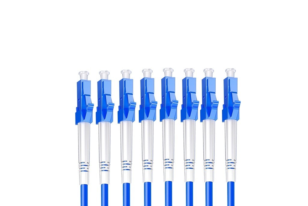 Armored Fiber Optic Cable LC to LC 8 Strands Single Mode with Fiber Reel