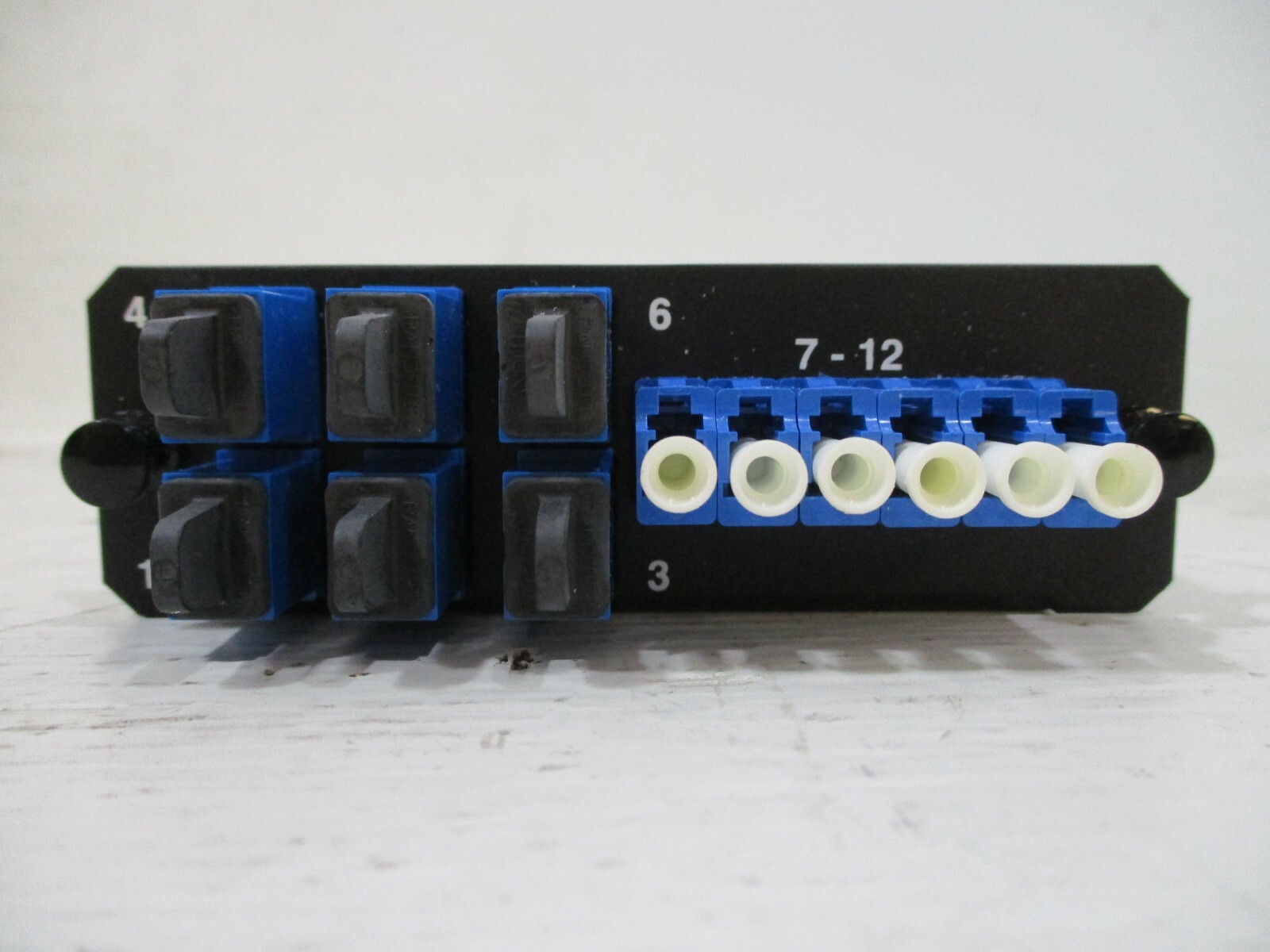 NEW Panduit FC9-12-3S-10S Fiber Optic Cassette 6-SC 6-LC Simplex Adapters
