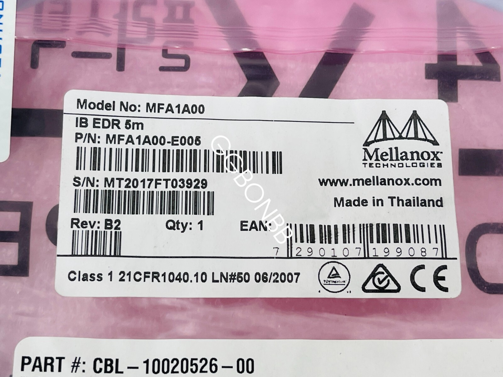 NEW Mellanox MFA1A00-E005, 100G QSFP28 Active Optical Cable FedEx or DHL or UPS