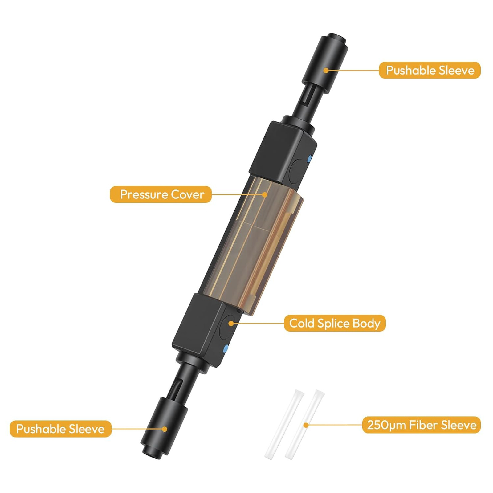 Fiber Optic Quick Connector 0.25mm 0.9mm Bare Fiber Mechanical Splice 5 Pack