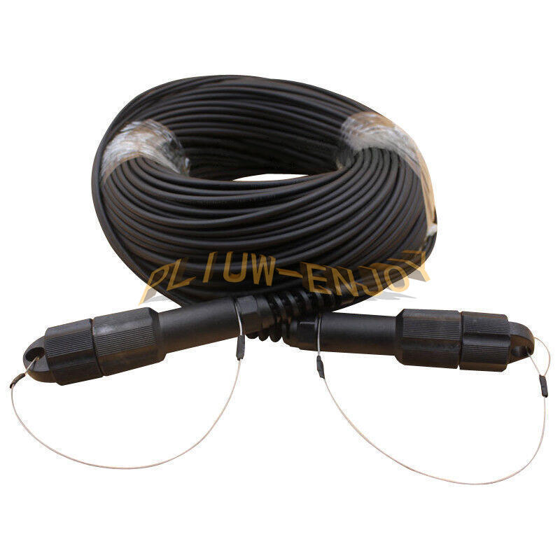 150M LC-LC MM 4 Strand Armored Field TPU Optic Patch Cord Cable Waterproof Head