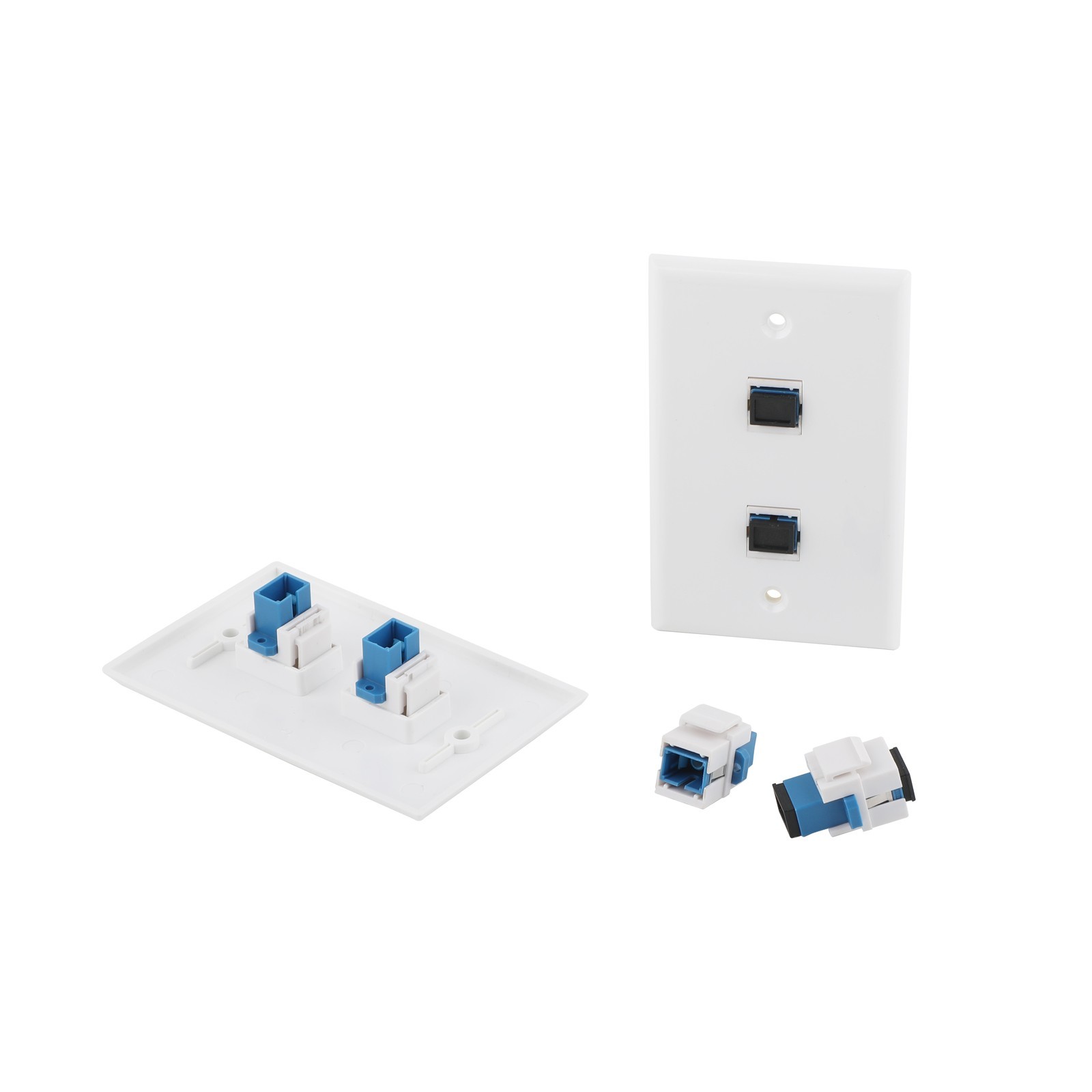 2/5/10Pcs Keystone Jack Fiber Optical Insert Coupler Single-mode/Multimode