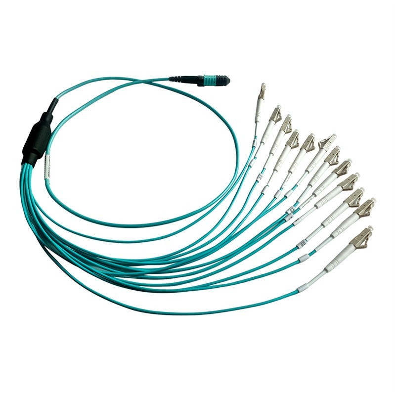 MPO Female/Male to 12 LC MM OM3Fiber Cable MPO LC Fan-out Fiber Optic Patch Cord