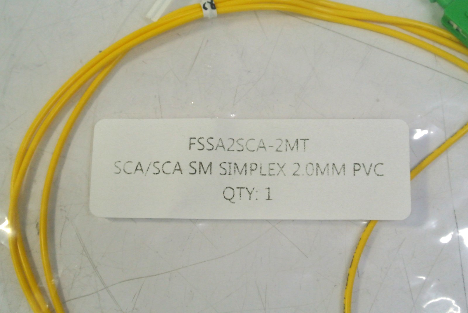 (893) 2m SC/APC-SC/APC Singlemode Simplex OFNR 2.0mm Fiber Optic Patch Cable