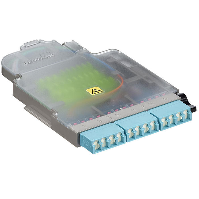 Leviton SPLCH-12BL HDX 12-Fiber OS2 LC Shuttered Splice Module