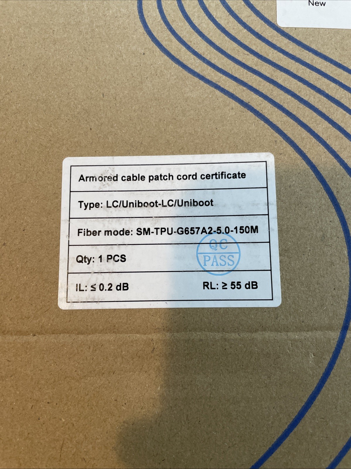 150m LC-LC Single Mode 4-Core Fiber Optic Cable TPU 5.0mm Patch Cord SM Burial