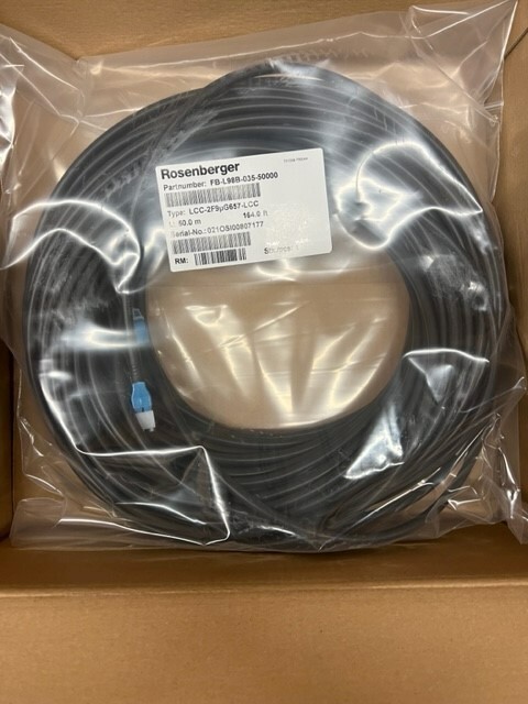 FB-L98B-035-50000 Rosenberger Ruggedized Single Mode Fiber Jumper 50M