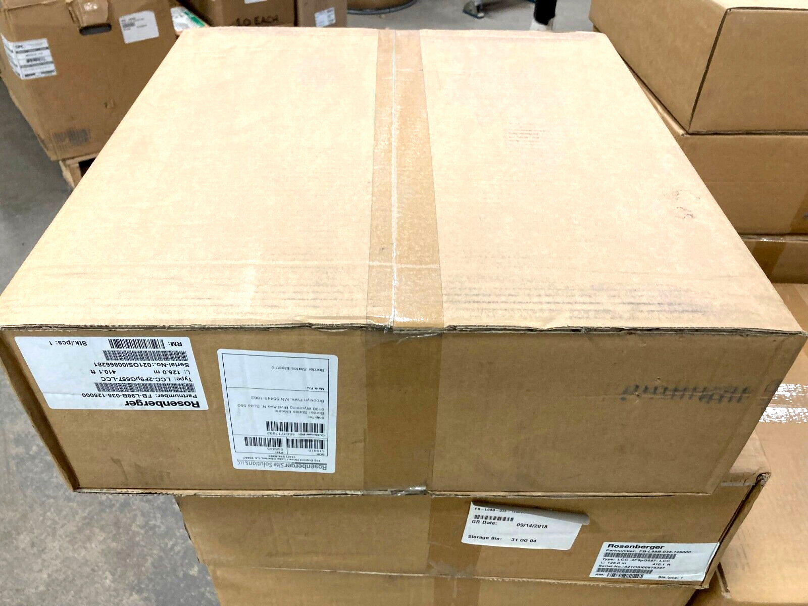 Rosenberger FB-L98B-035-125000 Fiber Optic Cable LCC-2F9uG657-LCC 125.0 m – NIB