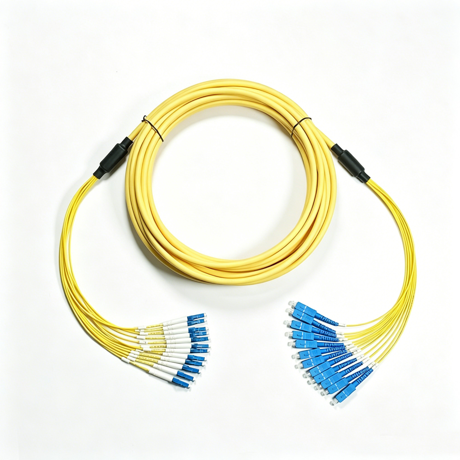 10M 12 Core Singlemode Bundle Fiber Optic Patch Cord SC to LC FC ST Data Center