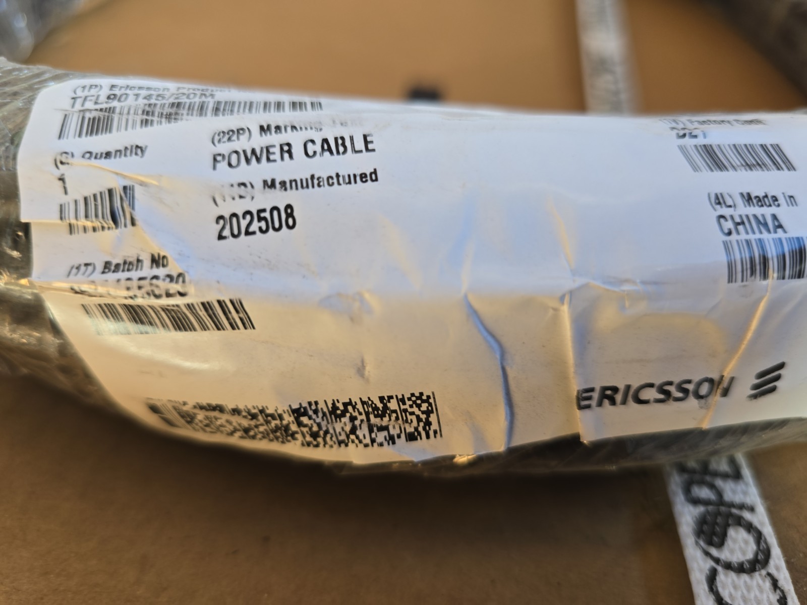 NKT TFL90145/20M Power Cable RLCL 3×2 5mm2 AWG Screen 20M Round