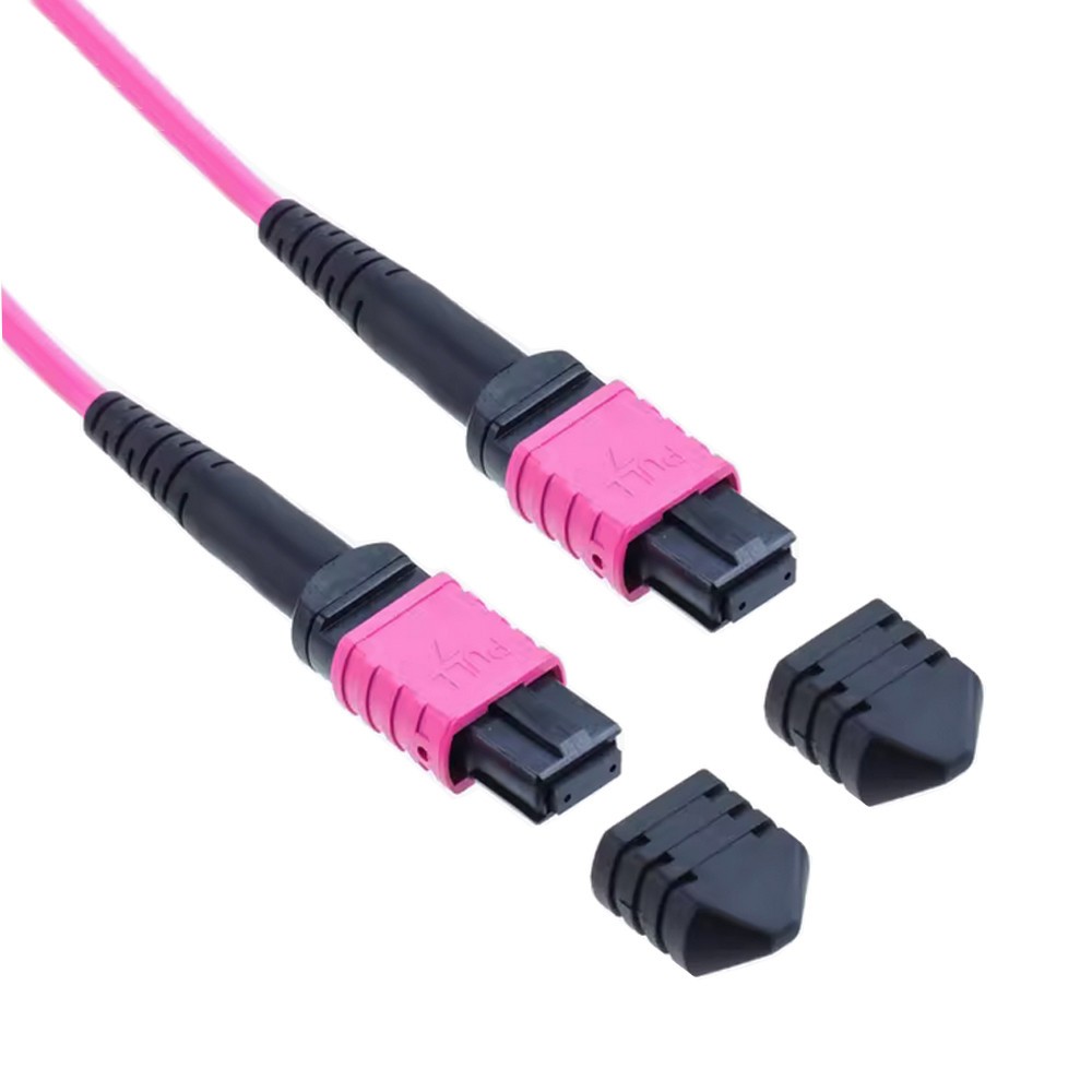 MPO to MPO Female Fiber Optic Patch Cord OM4 LSZH Cable 8 / 12 Core Type B lot