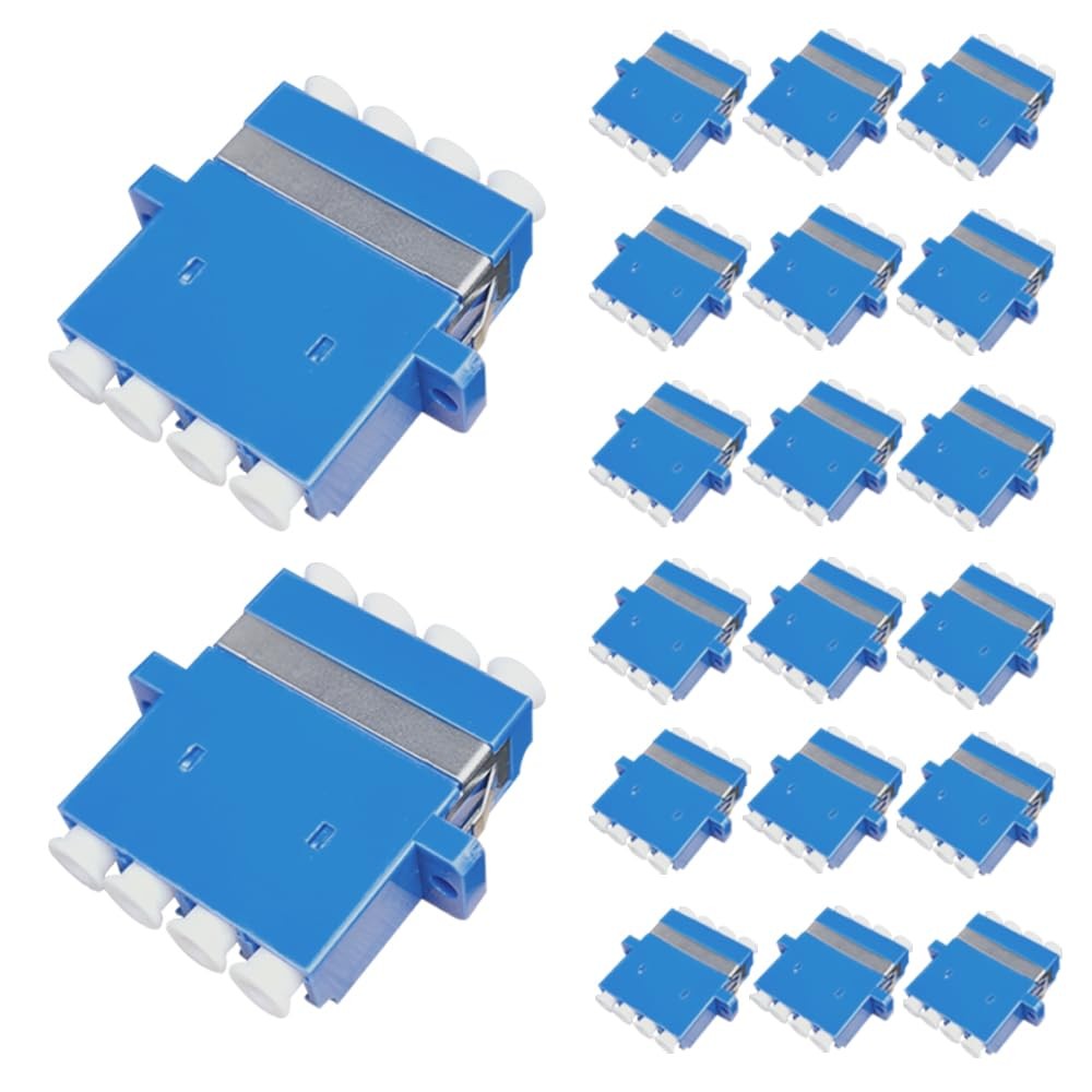 20 PCS LC-UPC to LC-UPC Fiber Optical Coupler 4 Channel Adapter Connector