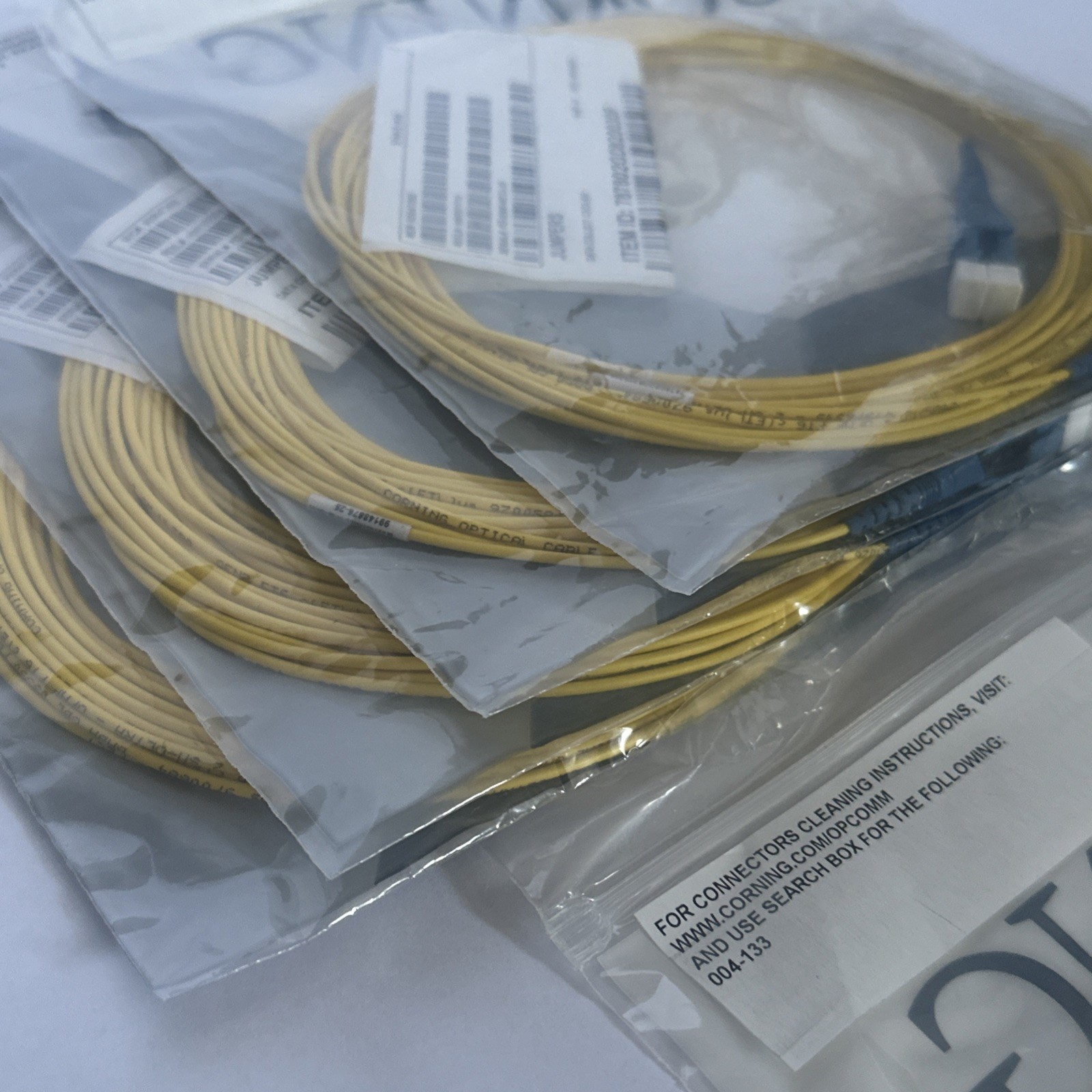 5 CNT CORNING 30ft 2F OM4 DFX 250 Plenum LCUDUP/LCUDUP Fiber Optic Jumper Cable