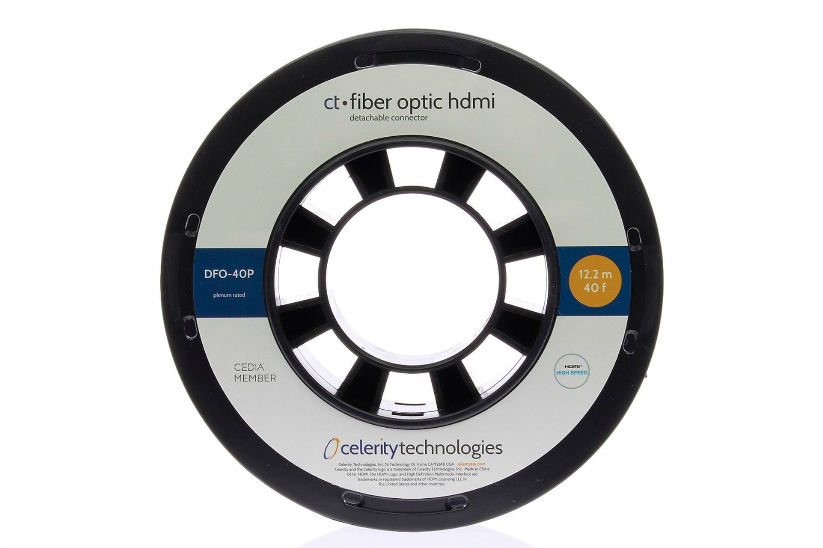 Celerity DFO-40P Detachable Fiber Optic HDMI Cable ONLY, 40 FT no HDMI Adapters