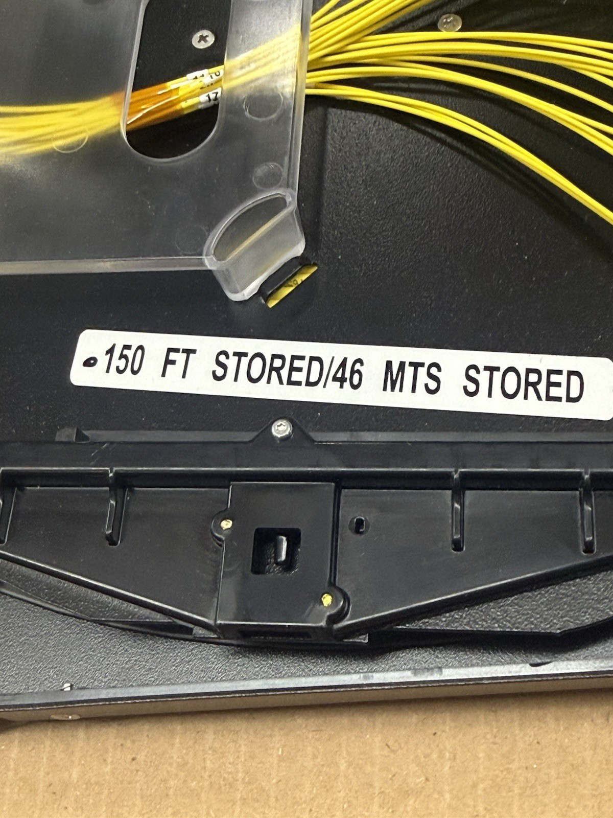CommScope Loaded Fiber Optic Cable Shelf Patch Panel 150 Ft Stored 46 Mts Stored