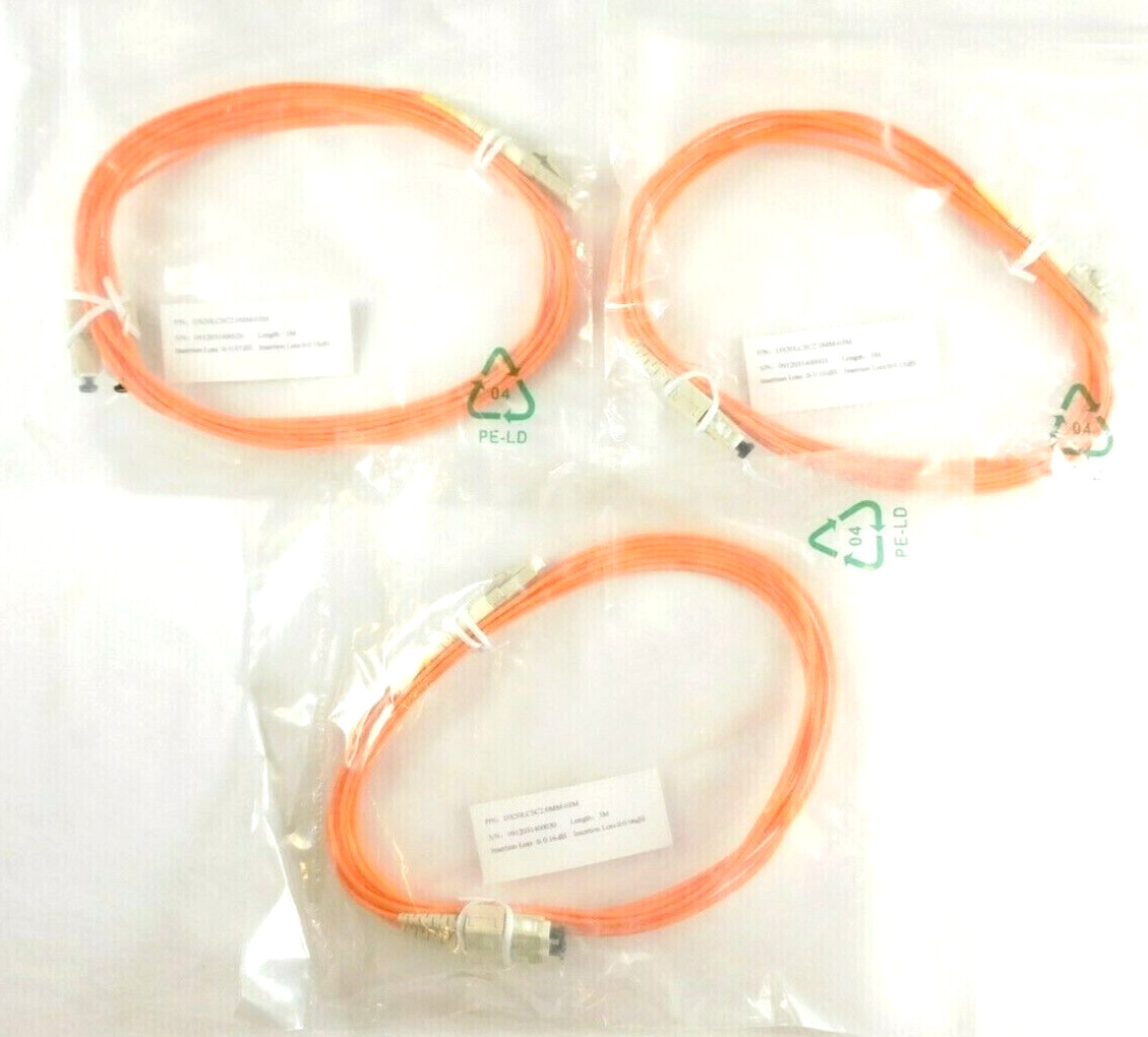 LC-SC 50/125 DX50LCSC2.0mm-03M Corning Fiber Patch Cable – 3 Meters – LOT OF 3