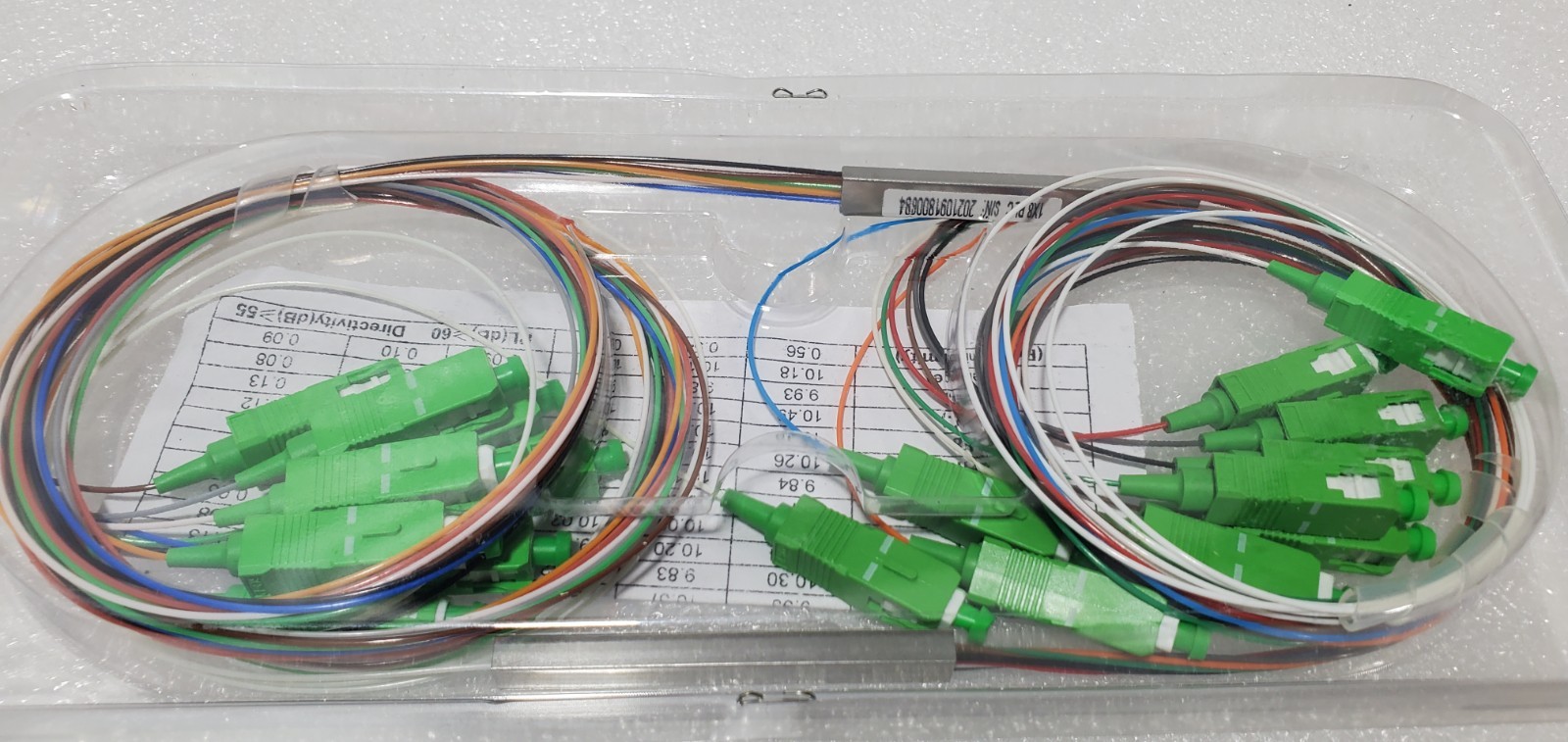 (LOT 2) 1×8 SINGLE MODE PLC Optical splitter DATA SHEET P/N: 1X8-PLC-0.9-1.0-SA