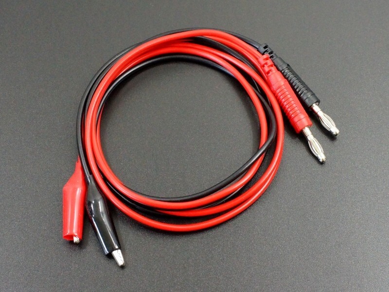 MULTIMETER TEST CABLE WITH BANANA PLUGS AND ALIGATOR, MAX 600V, MAX 3A