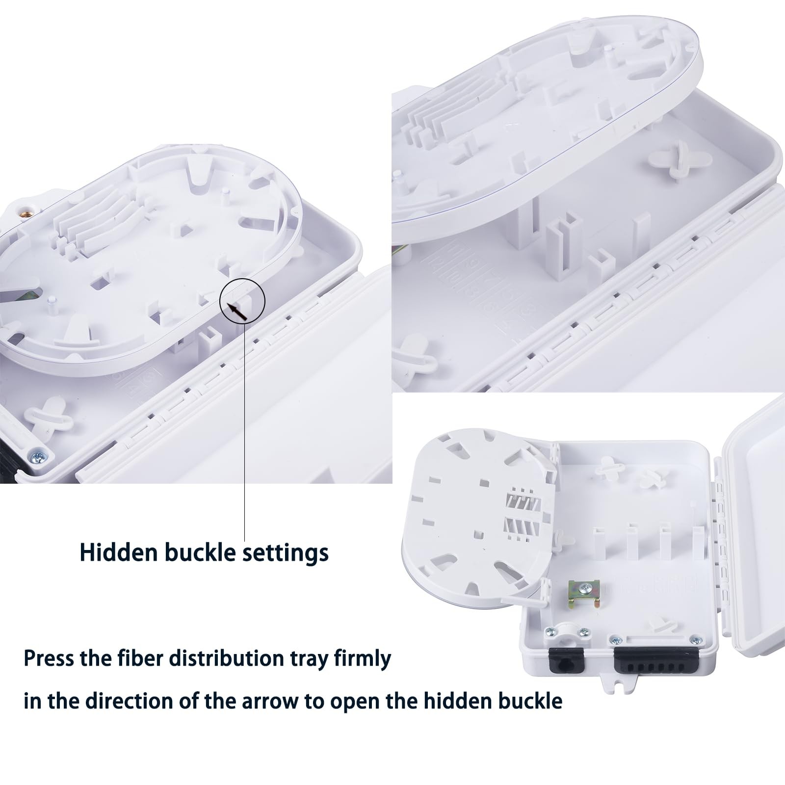 6 Core Fiber Optical Terminal Box Distribution Enclosure LC Duplex Coupler