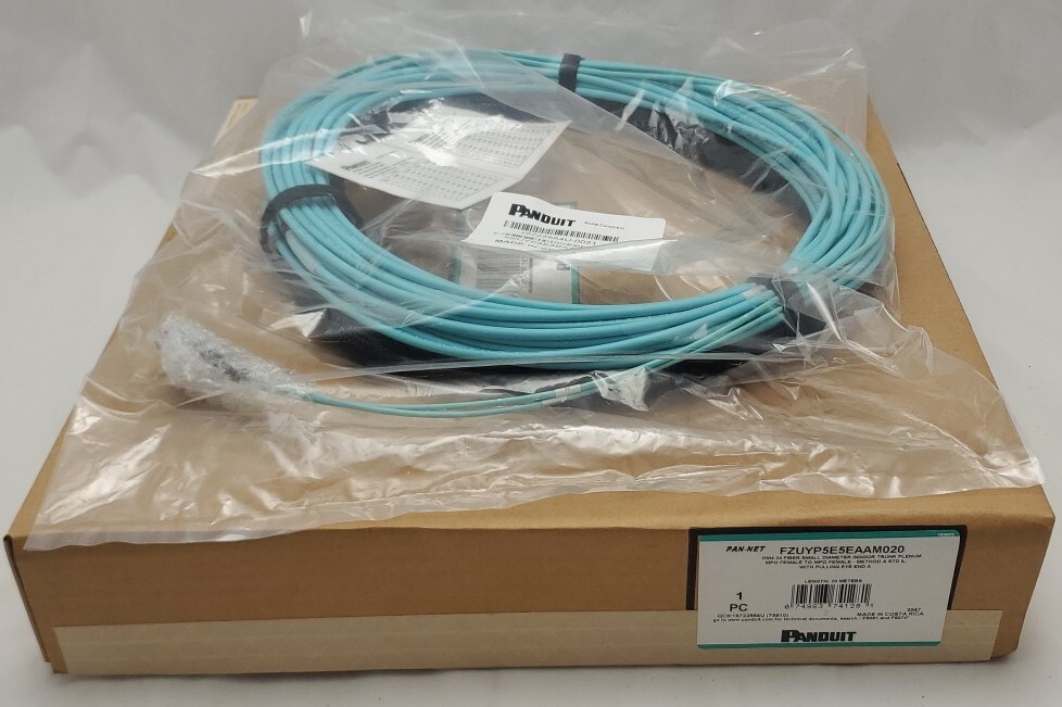 PANDUIT OM4 24 Fiber Sm Indoor Trunk MPO to MPO 20 Meters FZUYP5E5EAAM020