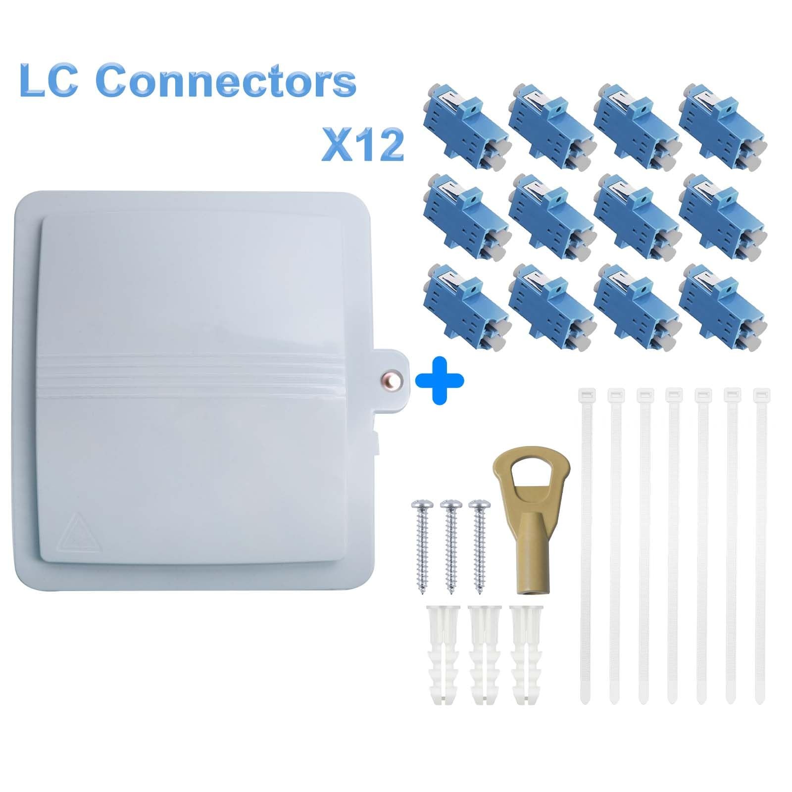 12 Core Fiber Distribution Box FTTH Optical Terminal Splitter Indoor Outdoor LC